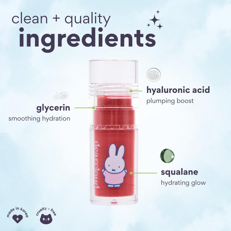 dearcloud Miffy Gentle Crush Serum Blush – Liquid Blush for Cheeks with Hyaluronic Acid – Korean Beauty Makeup - .19 fl oz (Well-Dressed) - Image 3